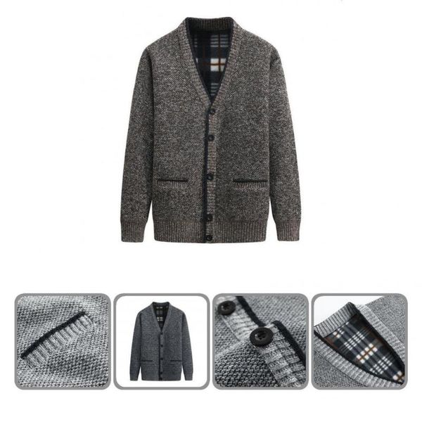 men's sweaters thickened skin-friendly fleece lining solid color cardigan sweater outerwear, White;black
men's sweaters thickened skin-friendly fleece lining solid color cardigan sweater outerwear, White;black