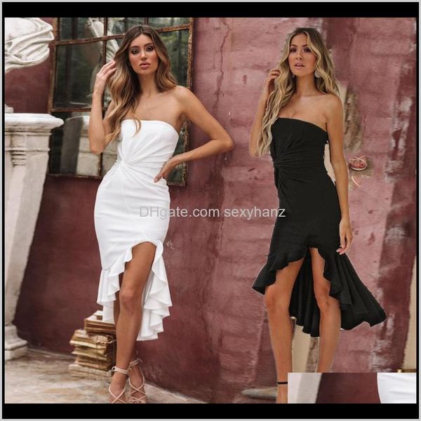 casual womens clothing apparel drop delivery 2021 summer woman dress solid color off shoulder strapless clothes chest wrap white dresses wom, Black;gray
casual womens clothing apparel drop delivery 2021 summer woman dress solid color off shoulder strapless clothes chest wrap white dresses wom, Black;gray