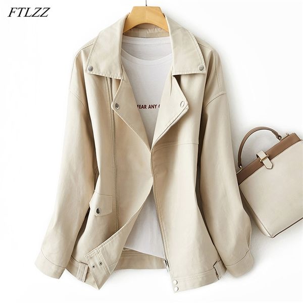 spring autumn women loose faux leather jacket bf style moto biker lapel zipper warm pu coat female outwear 210430, Black
spring autumn women loose faux leather jacket bf style moto biker lapel zipper warm pu coat female outwear 210430, Black