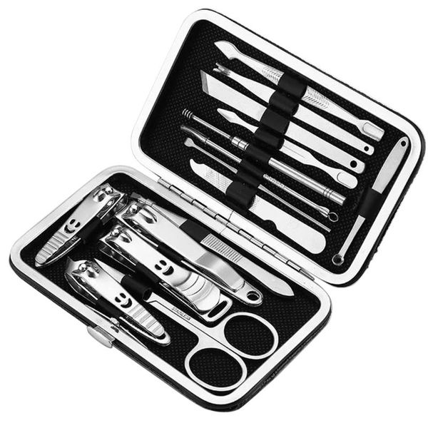 1set manicure kit nail clippers set professional pedicure black stainless steel makeup grooming set cutter ear pick tweezers scissors
1set manicure kit nail clippers set professional pedicure black stainless steel makeup grooming set cutter ear pick tweezers scissors
