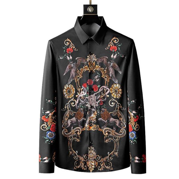 men's casual shirts 2021 autumn trend european goods long-sleeved shirt heavy industry drilling slim fit 2 colors availabl, White;black
men's casual shirts 2021 autumn trend european goods long-sleeved shirt heavy industry drilling slim fit 2 colors availabl, White;black