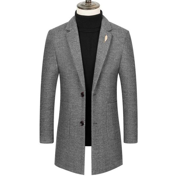 men's wool & blends men quality coats brand fashion casual long section overcoat thick warm coat clothing, Black
men's wool & blends men quality coats brand fashion casual long section overcoat thick warm coat clothing, Black