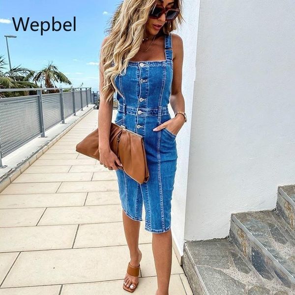 casual dresses wepbel summer denim dress single-row button high waist jeans women sleeveless spaghetti straps hip-lifting, Black;gray
casual dresses wepbel summer denim dress single-row button high waist jeans women sleeveless spaghetti straps hip-lifting, Black;gray