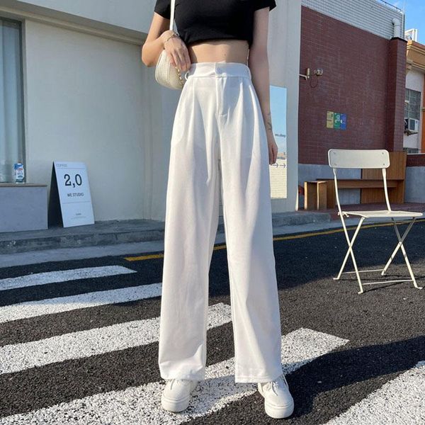 women's pants & capris temperament high-waist suit solid color sports casual fall wide-leg straight-leg women, Black;white
women's pants & capris temperament high-waist suit solid color sports casual fall wide-leg straight-leg women, Black;white
