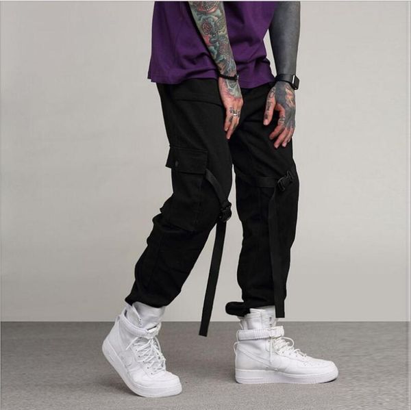 men's ribbon patchwork multi-pocket hip hop cargo pants black tactical casual slim jogging punk
men's ribbon patchwork multi-pocket hip hop cargo pants black tactical casual slim jogging punk