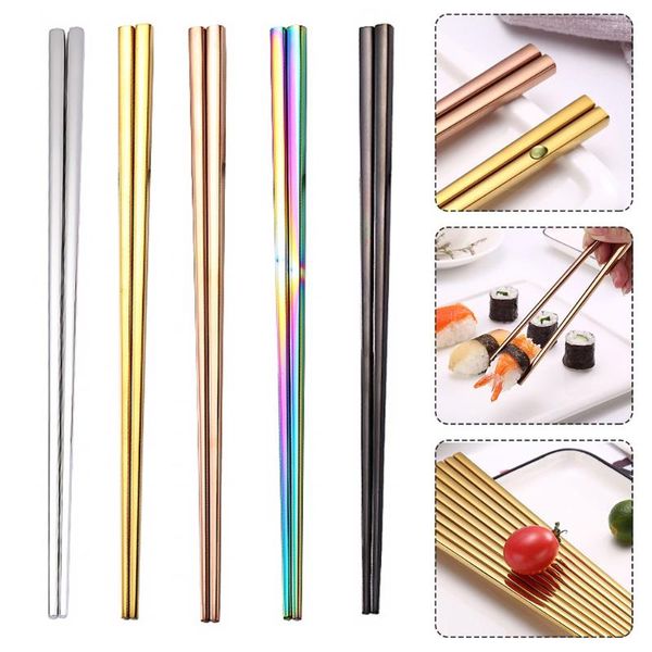 stainless steel chopsticks metal tableware silver gold multicolor wedding party festival supplies reusable dishware
stainless steel chopsticks metal tableware silver gold multicolor wedding party festival supplies reusable dishware