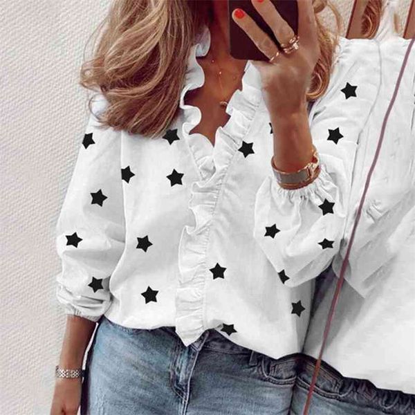 autumn long sleeve v neck button shirt women's clothing slim temperament print shirts elegant office ladies fashion shirts 210401, White
autumn long sleeve v neck button shirt women's clothing slim temperament print shirts elegant office ladies fashion shirts 210401, White