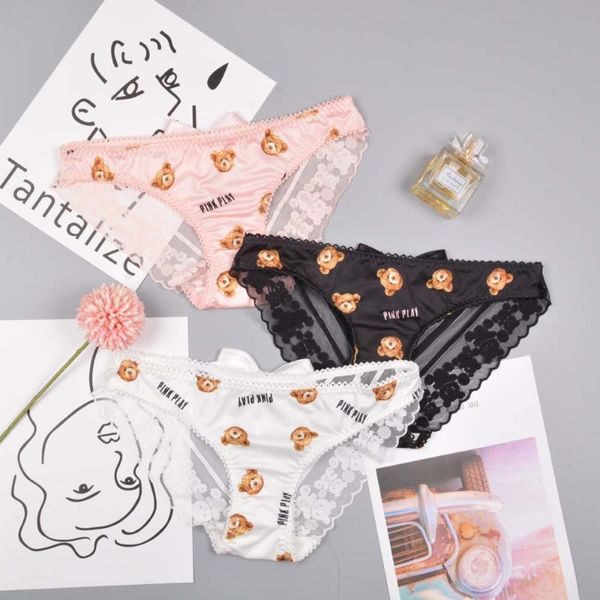 women's panties women bear low waist lace ruffled kawaii cute print lingerie female lady underwear, Black;pink
women's panties women bear low waist lace ruffled kawaii cute print lingerie female lady underwear, Black;pink