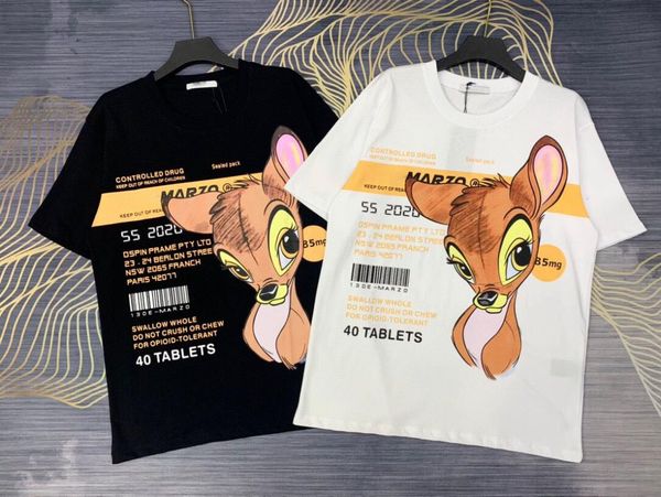 women's t-shirt 2021 fashion tide letter fawn pattern woman 100%cotton comfortable loose short sleeve 10103, White
women's t-shirt 2021 fashion tide letter fawn pattern woman 100%cotton comfortable loose short sleeve 10103, White