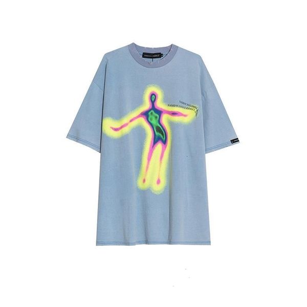 women's t-shirt hippie blue oversized shirt streetwear distoted portrait print short sleeved black hip hop summer retro women vqnu, White
women's t-shirt hippie blue oversized shirt streetwear distoted portrait print short sleeved black hip hop summer retro women vqnu, White