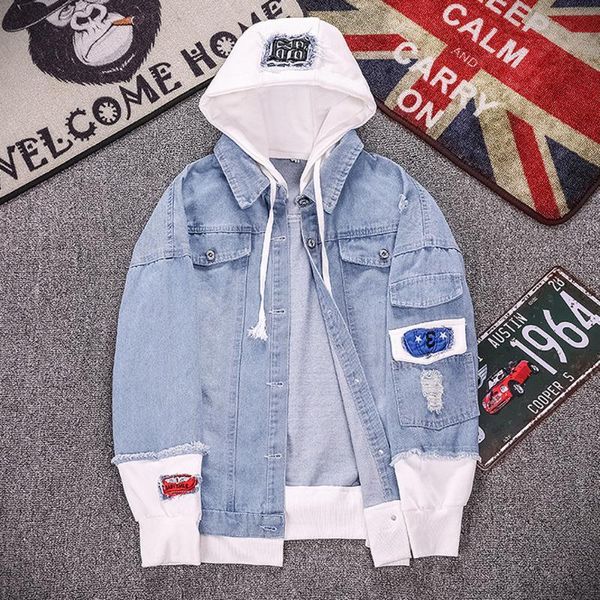 men's jackets spring autumn denim jacket korean style slim casual baseball clothes teenagers clothing roo0, Black;brown
men's jackets spring autumn denim jacket korean style slim casual baseball clothes teenagers clothing roo0, Black;brown
