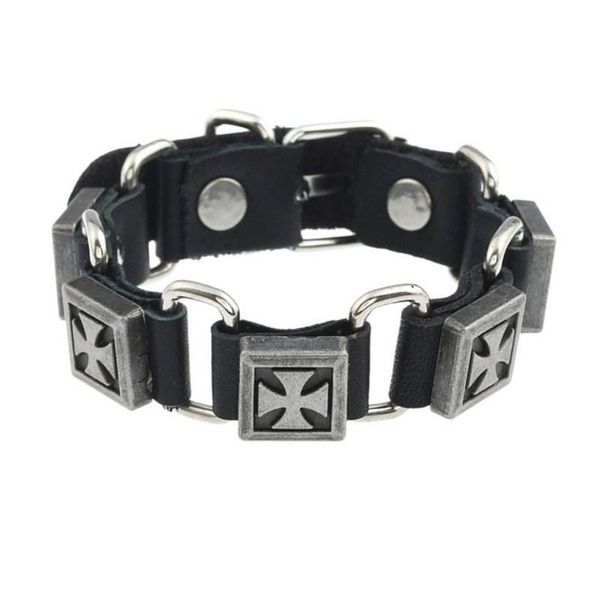 charm bracelets punk leather bracelet men's women's jewelry alloy cross rock hip hop style, Golden;silver
charm bracelets punk leather bracelet men's women's jewelry alloy cross rock hip hop style, Golden;silver