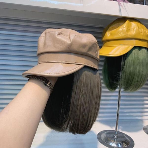 stingy brim hats fashion hat patchwork cool false hair lady service octagonal women leisure visors cap, Blue;gray
stingy brim hats fashion hat patchwork cool false hair lady service octagonal women leisure visors cap, Blue;gray