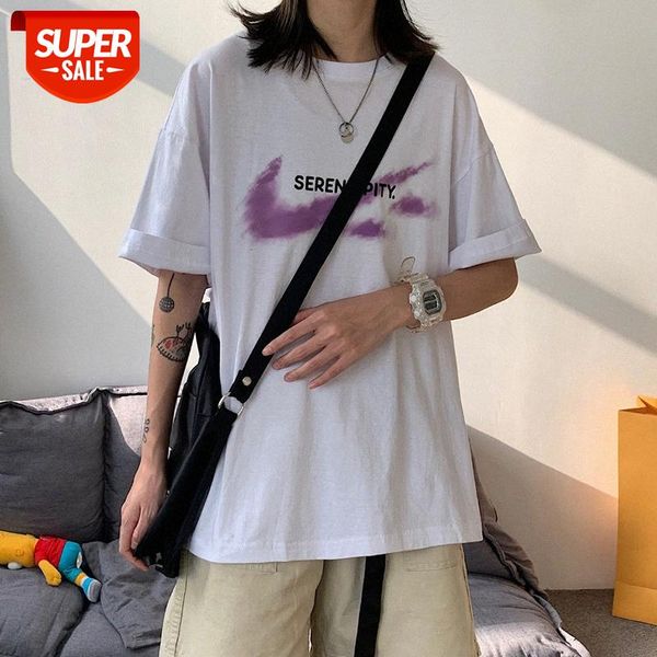 short-sleeved men's simple half-sleeved couple flow loose net red t-shirt hong kong style #zm5j, White;black
short-sleeved men's simple half-sleeved couple flow loose net red t-shirt hong kong style #zm5j, White;black