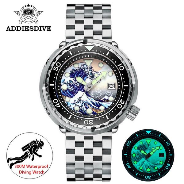 wristwatches addies men's dive automatic watch nh35a sapphire crystal ceramic bezel bgw9 luminous 30bar 316l steel tuna diver men watch, Slivery;brown
wristwatches addies men's dive automatic watch nh35a sapphire crystal ceramic bezel bgw9 luminous 30bar 316l steel tuna diver men watch, Slivery;brown