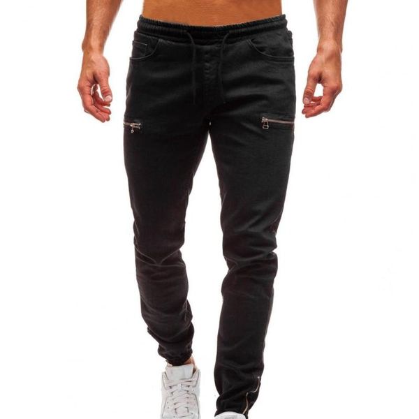 men's jeans 2021 fashion men daily denim pants frosted zipper drawstring breathable multi pockets ankle tied for dating, Blue
men's jeans 2021 fashion men daily denim pants frosted zipper drawstring breathable multi pockets ankle tied for dating, Blue