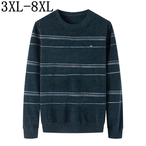 men's sweaters 8xl 7xl 6xl 2021 fall winter striped sweater man fashion loose oversized mens christmas jumper men, White;black
men's sweaters 8xl 7xl 6xl 2021 fall winter striped sweater man fashion loose oversized mens christmas jumper men, White;black