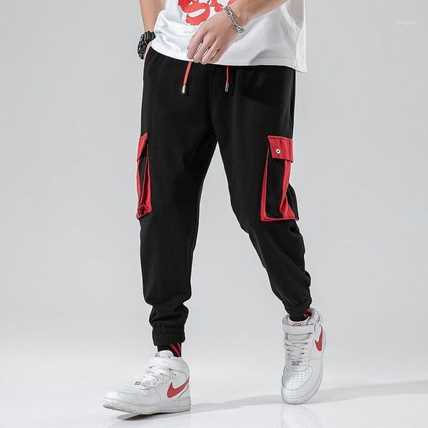 men casual sport pants pockets drawstring elastic waist stretch slim bunch foot full length male trousers tide men's, Black
men casual sport pants pockets drawstring elastic waist stretch slim bunch foot full length male trousers tide men's, Black