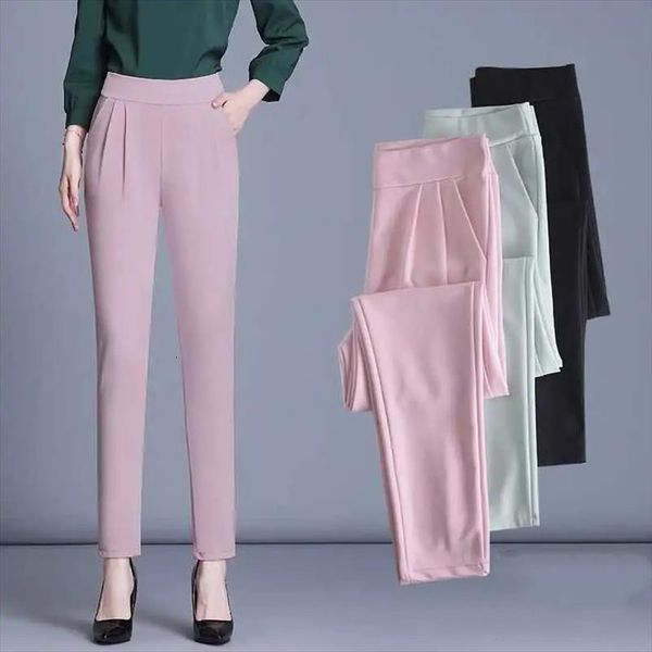 spring summer plus size casual womens capri trousers elastic waist pencil ankle length harem female work pant h636, Black;white
spring summer plus size casual womens capri trousers elastic waist pencil ankle length harem female work pant h636, Black;white