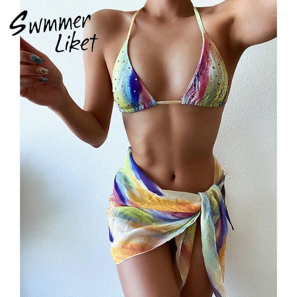 diamond swimsuit women triangle bikini set high cut 3 piece suit tie-dye bathing halter string bikinis 2021 mujer swimwear women's, White;black
diamond swimsuit women triangle bikini set high cut 3 piece suit tie-dye bathing halter string bikinis 2021 mujer swimwear women's, White;black