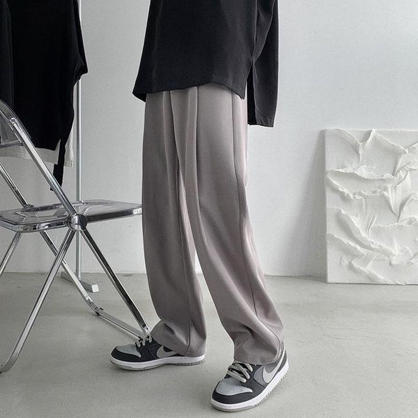 men's suits & blazers korean wide-leg pants fashion gray black casual men trousers streetwear loose straight suit mens dress, White;black
men's suits & blazers korean wide-leg pants fashion gray black casual men trousers streetwear loose straight suit mens dress, White;black
