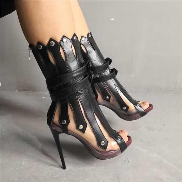 gladiator sandals summer spring pointed toe rivets studded cut out fringe ankle boots stiletto heel women shoes, Black
gladiator sandals summer spring pointed toe rivets studded cut out fringe ankle boots stiletto heel women shoes, Black