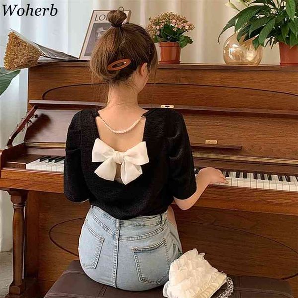 shirts for women summer korean chic tees temperament bow beading tshirts v-neck puff sleeve white femme 95315 210519
shirts for women summer korean chic tees temperament bow beading tshirts v-neck puff sleeve white femme 95315 210519