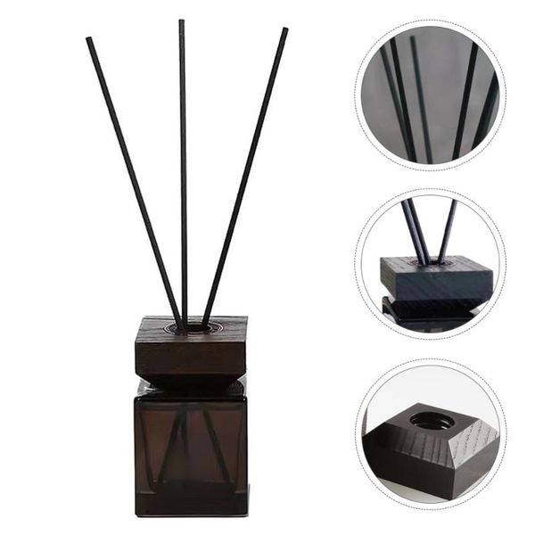 storage bottles & jars 1 set empty aroma diffuser bottle wooden lid fire (100ml)