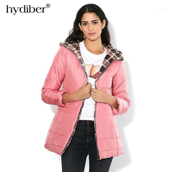 women's down & parkas hydiber brand 2021 winter jacket women long hooded parka plaid fabric interlining slim cotton-padded cotton coat1, Black
women's down & parkas hydiber brand 2021 winter jacket women long hooded parka plaid fabric interlining slim cotton-padded cotton coat1, Black