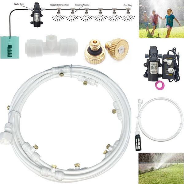 watering equipments mist cooling system 6m -18m 12v diaphragm pump sprayer brass threaded 3/16'' fog nozzles white gardening spray
watering equipments mist cooling system 6m -18m 12v diaphragm pump sprayer brass threaded 3/16'' fog nozzles white gardening spray