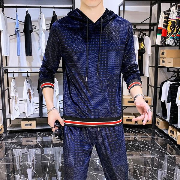 men's tracksuits autumn retro golden velvet mens 2 piece suit shirt pants men streetwear social casual clothes sports joggers set, Gray
men's tracksuits autumn retro golden velvet mens 2 piece suit shirt pants men streetwear social casual clothes sports joggers set, Gray
