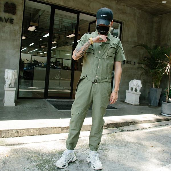 men's tracksuits fashion designer jumpsuits men cargo overalls casual rompers short sleeve overall korean style jumpsuit streetwear clo, Gray
men's tracksuits fashion designer jumpsuits men cargo overalls casual rompers short sleeve overall korean style jumpsuit streetwear clo, Gray