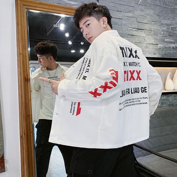 men's jackets spring autumn korean style jacket trend printing thin street coat long sleeve cotton jckets men, Black;brown
men's jackets spring autumn korean style jacket trend printing thin street coat long sleeve cotton jckets men, Black;brown
