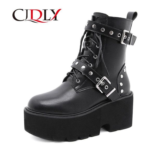 boots cjdly womens ankle rivets genuine leather chunky heel ladies lace up goth punk platform shoes winter big size, Black
boots cjdly womens ankle rivets genuine leather chunky heel ladies lace up goth punk platform shoes winter big size, Black