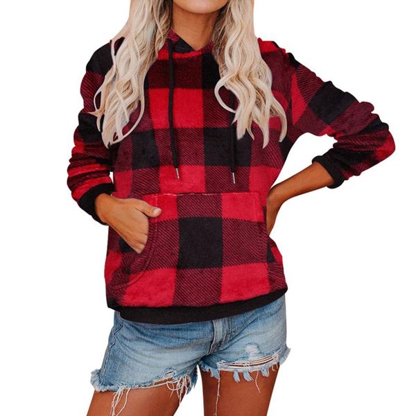 women's hoodies & sweatshirts casual hooded leopard camouflage check large pocket long sleeve women fall winter plush pullovers, Black
women's hoodies & sweatshirts casual hooded leopard camouflage check large pocket long sleeve women fall winter plush pullovers, Black