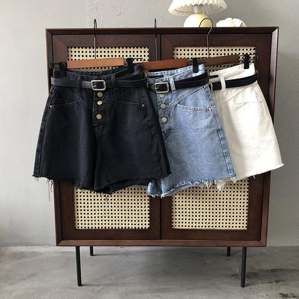design women's denim shorts vintage high waist wide leg jeans for women summer blue loose fashion lady, White;black
design women's denim shorts vintage high waist wide leg jeans for women summer blue loose fashion lady, White;black