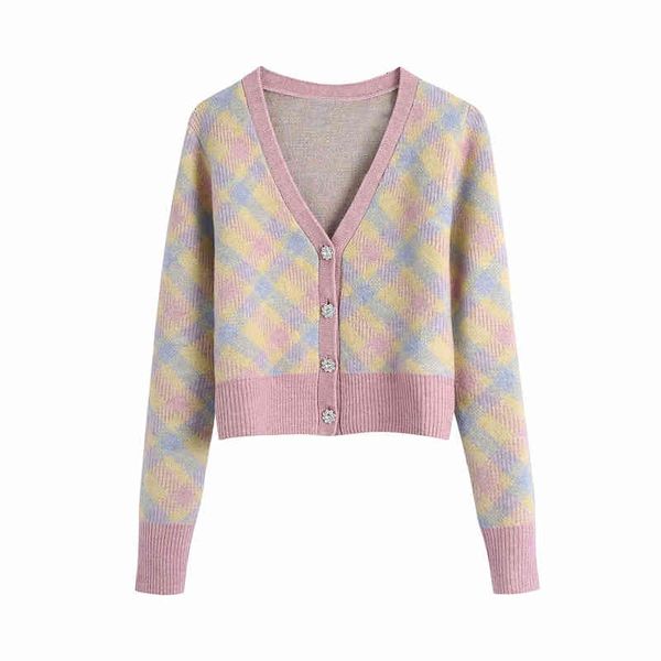 women's knits & tees sweet women rhombus plaid sweaters fashion ladies v-neck knitted coats streetwear female chic diamonds button, White
women's knits & tees sweet women rhombus plaid sweaters fashion ladies v-neck knitted coats streetwear female chic diamonds button, White
