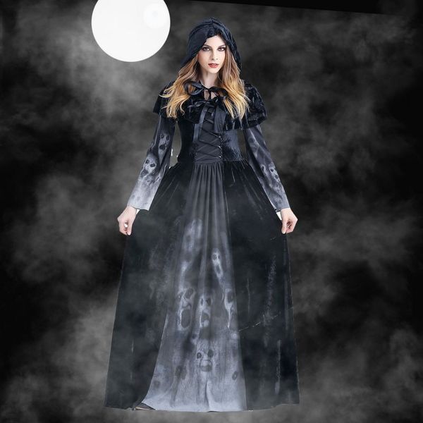 women halloween costume vintage witch long sleeve maxi women's horror skull vampire cosplay dress prom dresses, Black;red
women halloween costume vintage witch long sleeve maxi women's horror skull vampire cosplay dress prom dresses, Black;red