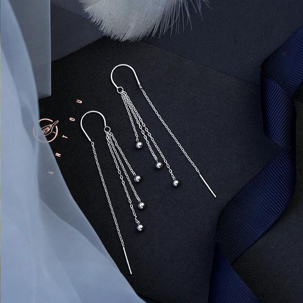 wholesale silver drop earrings long tassel round beads 925 simple style fashion jewelry for women dangle & chandelier
wholesale silver drop earrings long tassel round beads 925 simple style fashion jewelry for women dangle & chandelier