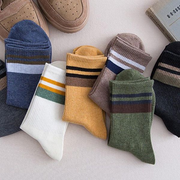men's socks men solid colors stripe pattern harajuku sports cotton mid-calf street trendy korean style hosiery, Black
men's socks men solid colors stripe pattern harajuku sports cotton mid-calf street trendy korean style hosiery, Black