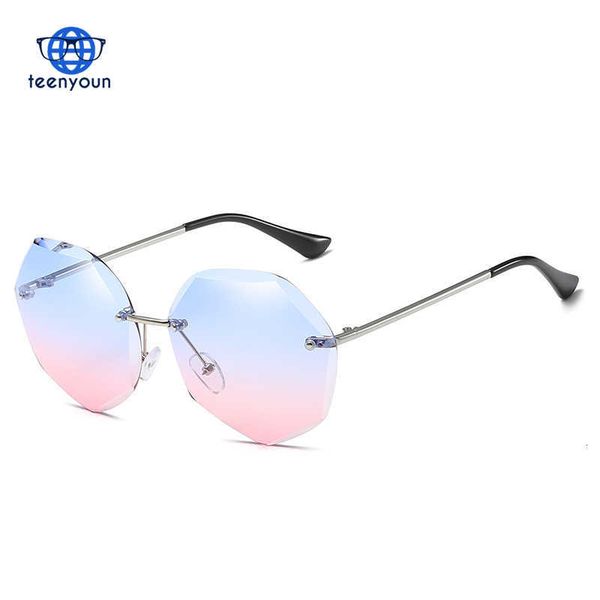 aviator sunglasses teenyoun retro luxury polygonal frameless trim gradient glasses ty8899, White;black
aviator sunglasses teenyoun retro luxury polygonal frameless trim gradient glasses ty8899, White;black