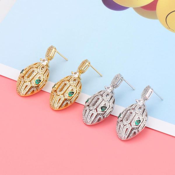stud fashion cubic zircon hollow snake earrings for women party green gem stone eye jewelry accessories, Golden;silver
stud fashion cubic zircon hollow snake earrings for women party green gem stone eye jewelry accessories, Golden;silver