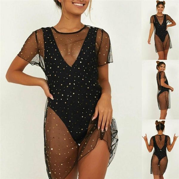 women's swimwear fashion casual slim solid women 1pc swimwear cover up sequined mesh bikini swimwear swimsuit beach summer cloth, White;black
women's swimwear fashion casual slim solid women 1pc swimwear cover up sequined mesh bikini swimwear swimsuit beach summer cloth, White;black