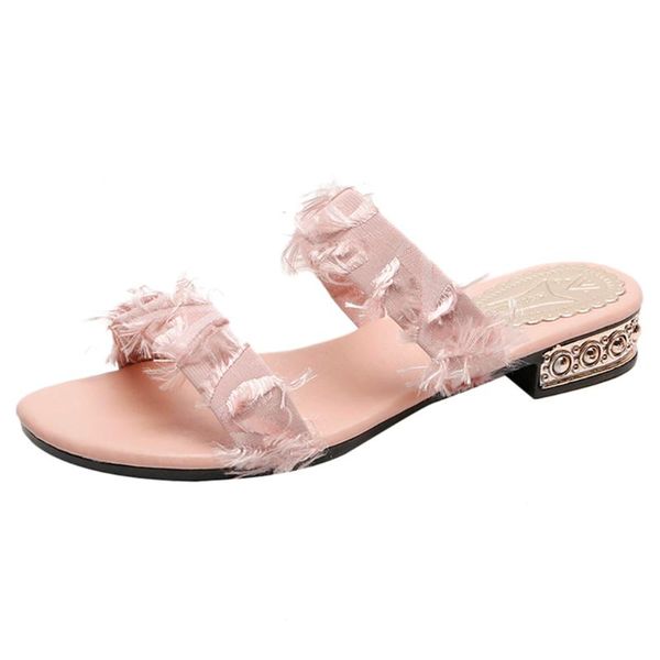 beach shoes woman slipper luxury ladies sandals wear casual round head solid color square heel slippers, Black
beach shoes woman slipper luxury ladies sandals wear casual round head solid color square heel slippers, Black