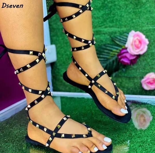 sandals lace summer large size women flip-flop fashion rivet flat winding for woman zapatos de mujer, Black
sandals lace summer large size women flip-flop fashion rivet flat winding for woman zapatos de mujer, Black