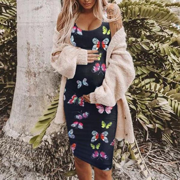 women's casual round neck sleeveless printing maternity long skirt vest dress vestidos retro print party dresses, White
women's casual round neck sleeveless printing maternity long skirt vest dress vestidos retro print party dresses, White