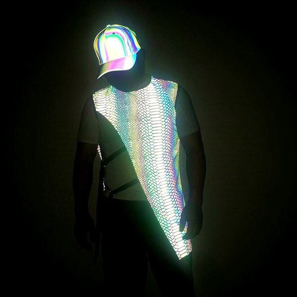 men's jackets coats mang pattern colorful reflective vest asymmetric design buckle blouse personalized stage clothing cqyx, Black;brown
men's jackets coats mang pattern colorful reflective vest asymmetric design buckle blouse personalized stage clothing cqyx, Black;brown