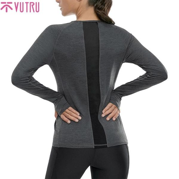 women long sleeve yoga fitness running t shirts gym wear sports female shirt black mesh back clothes outfit
women long sleeve yoga fitness running t shirts gym wear sports female shirt black mesh back clothes outfit