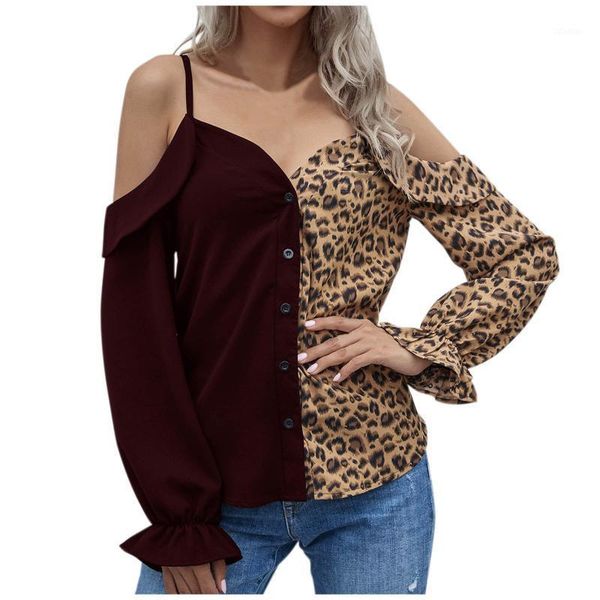 women's blouses & shirts harajuku for women casual shoulder leopard button long sleeve shirt blouse blusas mujer de moda vetement femm, White
women's blouses & shirts harajuku for women casual shoulder leopard button long sleeve shirt blouse blusas mujer de moda vetement femm, White