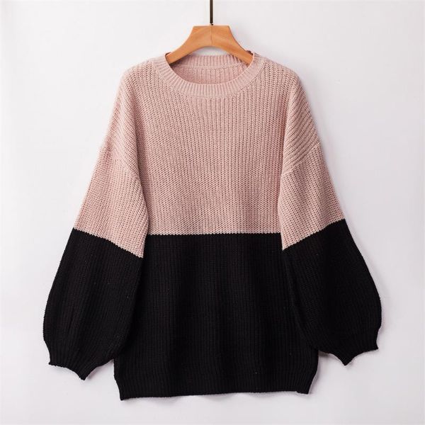 women's sweaters women knipatchwork sweters long sleeve o-neck sweater pullover female invierno 2021 chompas para mujer, White;black
women's sweaters women knipatchwork sweters long sleeve o-neck sweater pullover female invierno 2021 chompas para mujer, White;black
